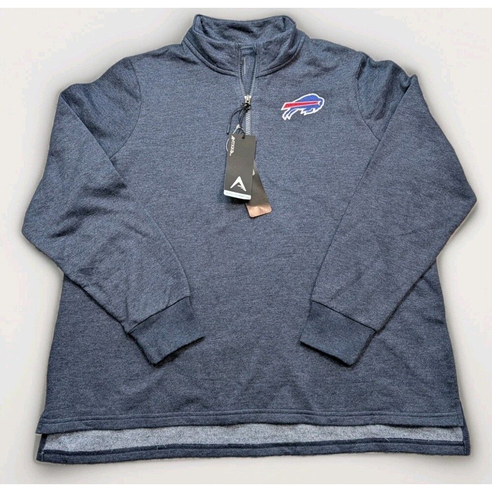 Buffalo Bills Antigua Navy Blue Victory Quarter-Zip Top Women's Size 2XL New NWT